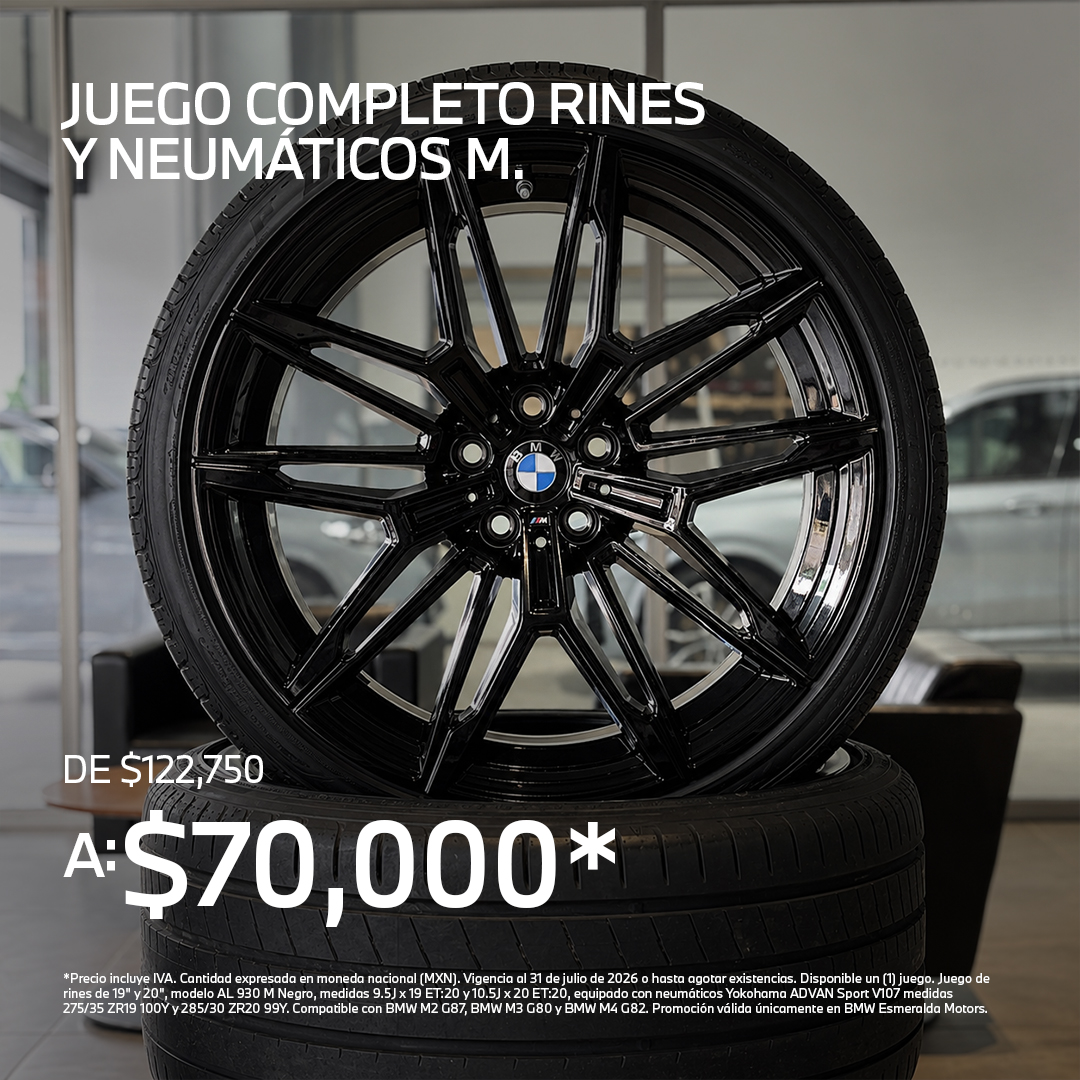Juego completo rines y neumáticos M $70,000
