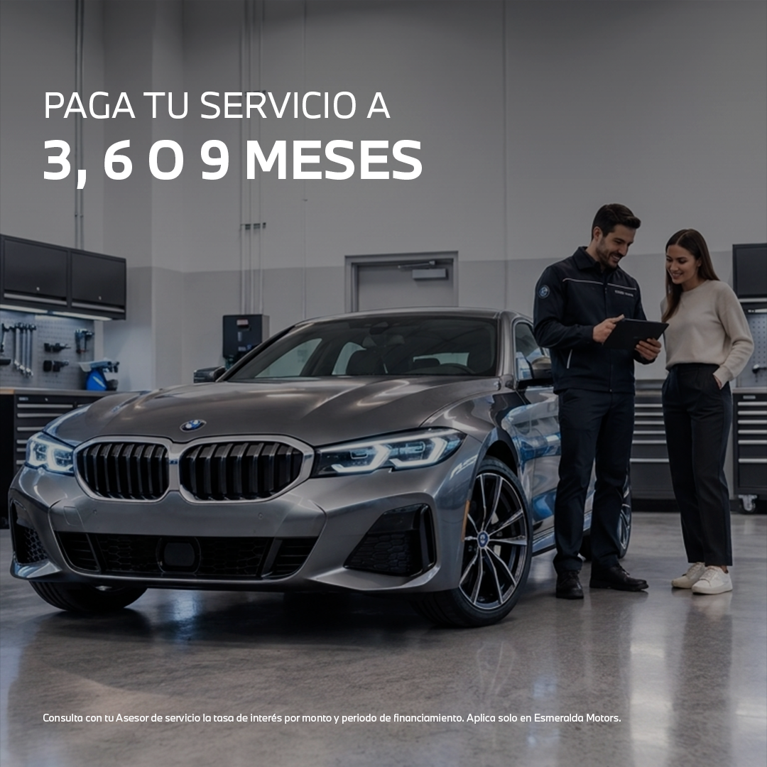 Paga tu servicio BMW a 3, 6 o 9 meses