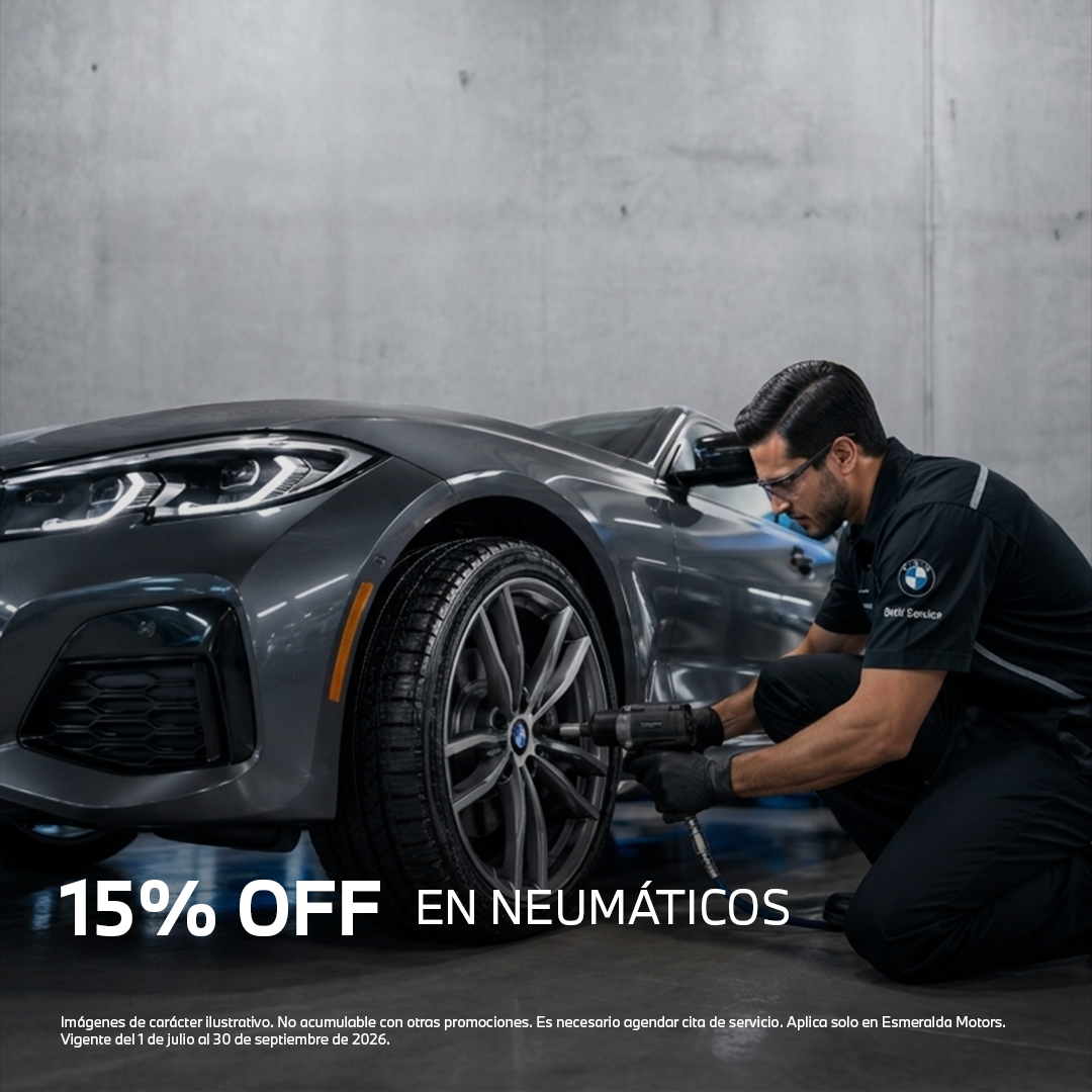 15% OFF en neumáticos BMW