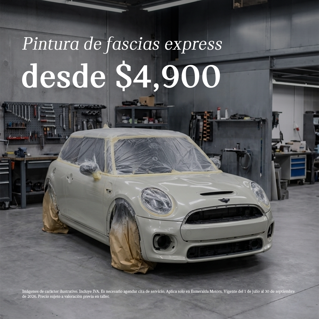 Pintura de fascias express desde $4,900 MINI