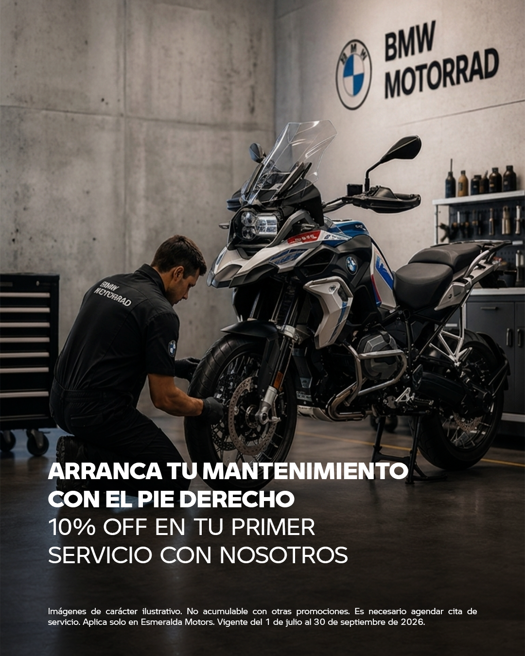 10% OFF primer servicio BMW Motorrad